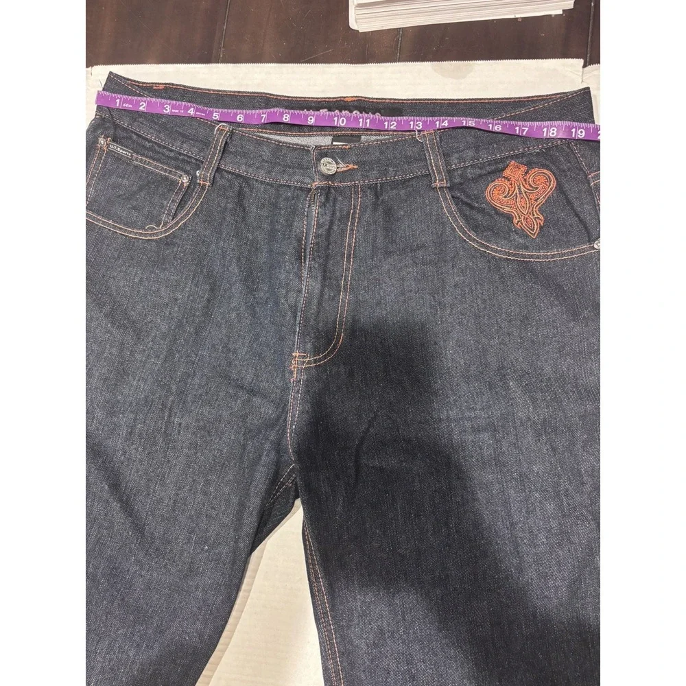 Vintage U T Sports Collections Baggy‎ Jean Shorts Y2K Embroidered Back Pockets